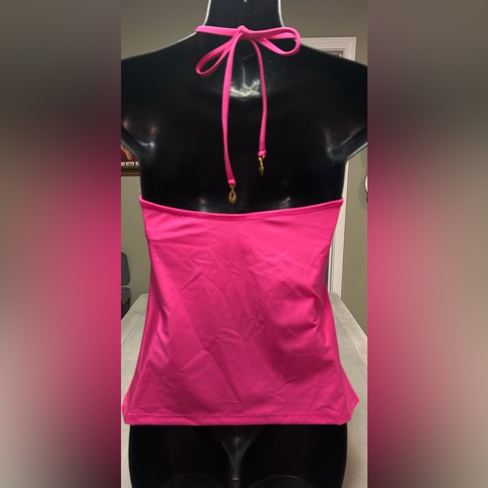 TRINA TURK WOMEN'S MONACO RING HALTER TANKINI‎ SWIM TOP - Picture 12 of 12